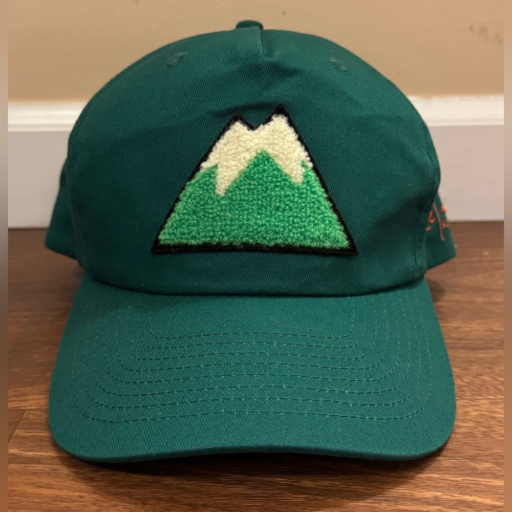 Seager Grit Company x Slowtide Green Cotton Snapback Hat Mountain Chenille Patch